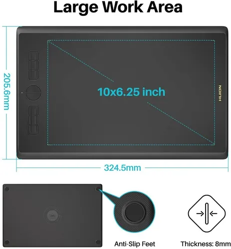 Tableta Gráfica Huion Inspiroy H610x Mac Windows Android