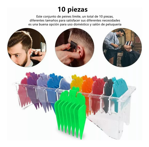 Peines Guía Aumentos Niveles Para Maquina Colores 20pcs