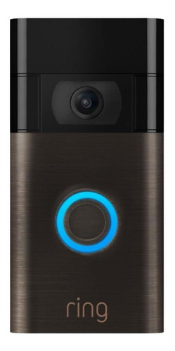 Timbre Inteligente Ring Video Doorbell 1 Gen 2 Inalámbrico Negro.