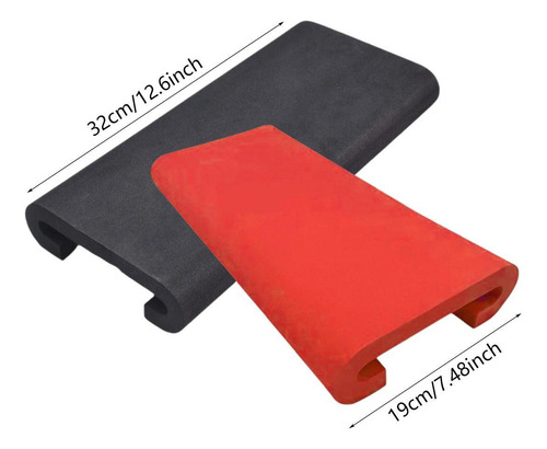 2 Piezas Eva Dragon Boat Boat Almohadilla Remo De Rojo Negro
