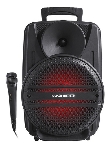 Parlante Portatil Bluetooth Karaoke Microfono Led Winco W238
