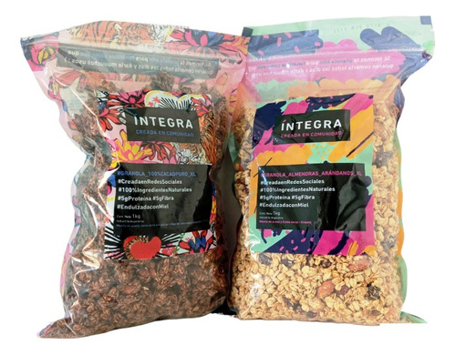 2kg Granola Chocolate Arandanos Y Almendras Integra 1kg - Fw