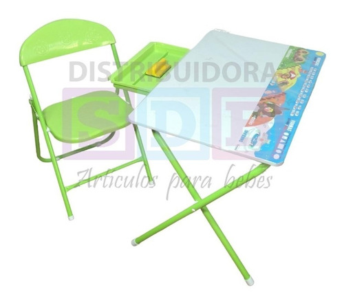 Set Kinder Garden Tablero + Escritorio + Silla Verde