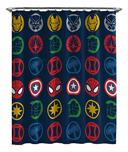 Jay Franco Marvel Avengers Shields Cortina De Ducha Y Tela D