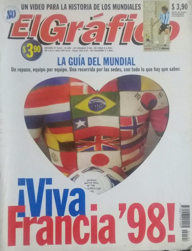 El Grafico 4104.velez Campeon Apertura 98.guia Mundial 1998
