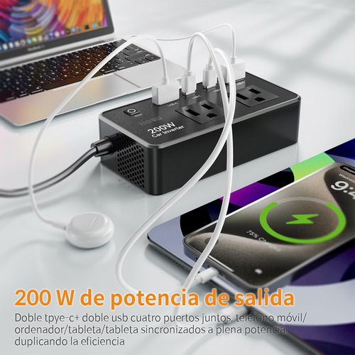 Inversor De Corriente Para Auto 400w Convertidor 12v 110v