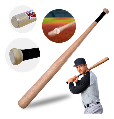 Bat Deportivo De Madera Para Béisbol Y Softbol 81cm