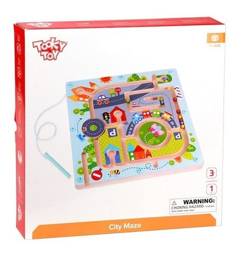 Tooky Toy Juego Para Niños En Madera Laberinto Ciudad 