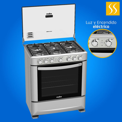 Imagen 2 de 5 de Cocina A Gas Mabe 7620 6q. Encendido En Quemador Y Horno