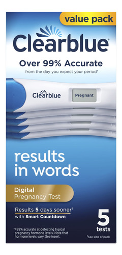 Clearblue - Prueba De Embarazo Clearblue Digital Con Cuenta 