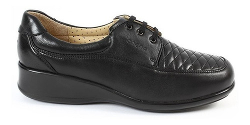 Zapato Para Dama Onena 8012 En Piel Negro, Triple Ancho 