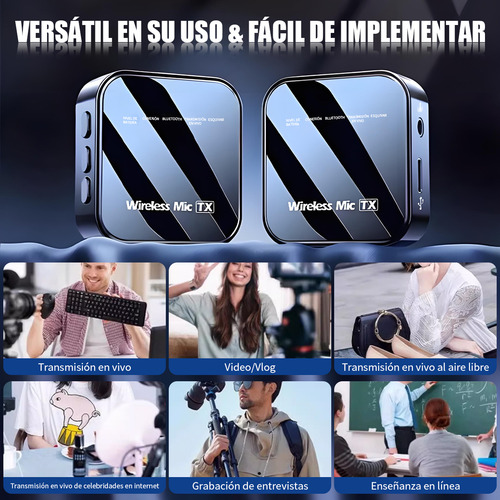 Micrófono Inalámbrico Lavalier Solapa Para iPhone Y Android