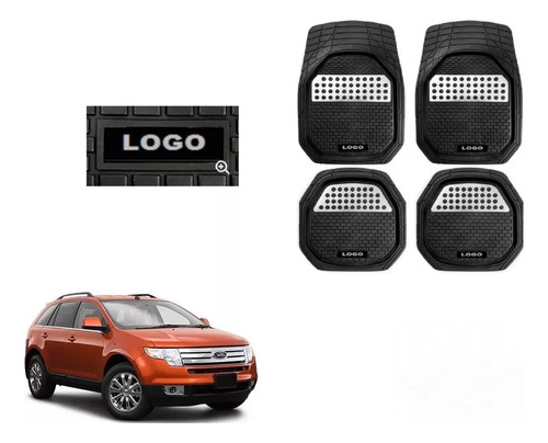 Tapetes 4pz Bandeja 3d Logo Ford Edge 2007 - 2011 2012 2013