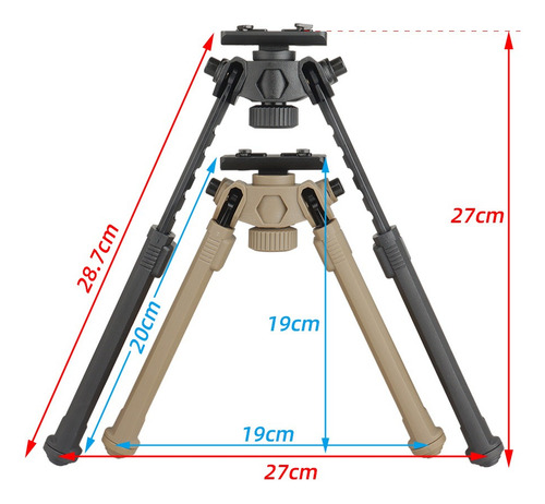 Bipe BiPod Para Carabina Airsoft Com Picatinny 21mm Ou M-lok