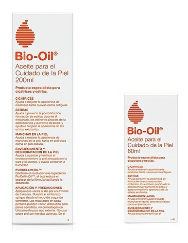  Bio Oil 200ml e Bio Oil 60ml Fragancia Neutro Tipo de envase Pote