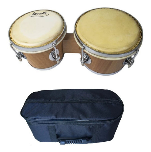 Kit Bongo Torelli Tb-010 Natural 6x7 Com Capa Acolchoada