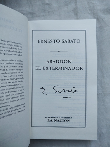 Abaddon El Exterminador - Ernesto Sabato - La Nacion (Usado)