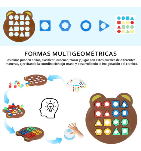 Juego De Emparejar Formas, Juego De Emparejar Color Marrón Claro