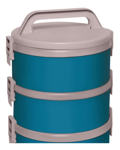 Marmita Tekcor 1,5 Litros 3 Peças Azul Soprano