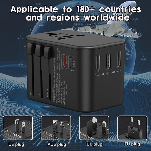 Adaptador Universal De Viaje Pd35 Type-c De 35.5 W