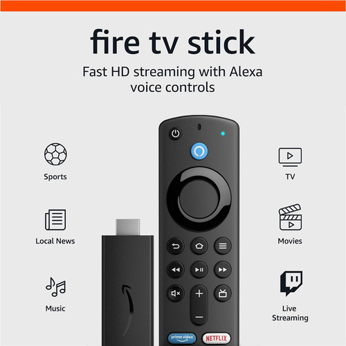 Fire Tv Stick Con Alexa Voice Remote Incluye Controles De Tv