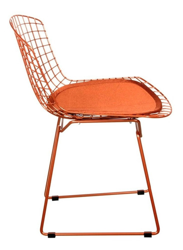 Silla Bertoia Cobreada O Pintada Diseño Cobre Sillon Diamond