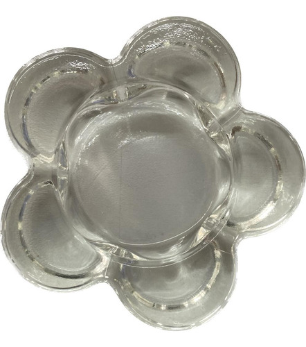 Imagem 1 de 2 de Porta-velas Em Vidro Formato De Flor Decorativo R-018016