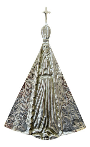 Santa Nossa Senhora Aparecida Em Bronze Chapa 