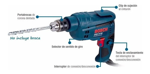 Taladro Bosch Gbm 10 Re De 600 W Mandril 3/8 | Envío gratis