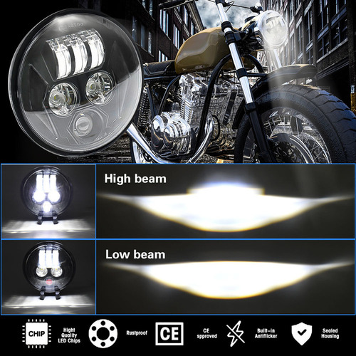 1 Proyector De Faro Led For Motocicleta De 5 75 Pulgadas
