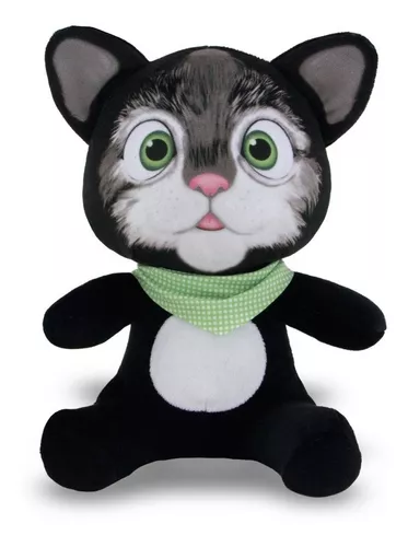 Gato preto de pelúcia gato preto animais de pelúcia, 3pcs kawaii