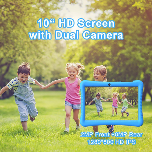 Tablet 10.1'' Android 13 Para Niños 3gb Ram + 32gb Rom, Azul