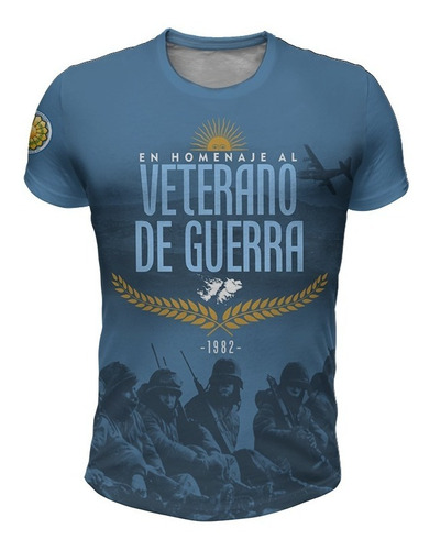 Remera Homenaje Malvinas Argentinas Mod 16 Irarte