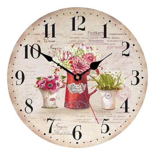 Taheat De 8 Pulgadas Flores Flores Reloj De Pared, Pequeños