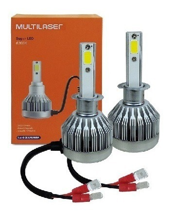 Kit Xenon Led Lampada 6200k Multilaser H1 H3 H4 H7 H8 Hb4