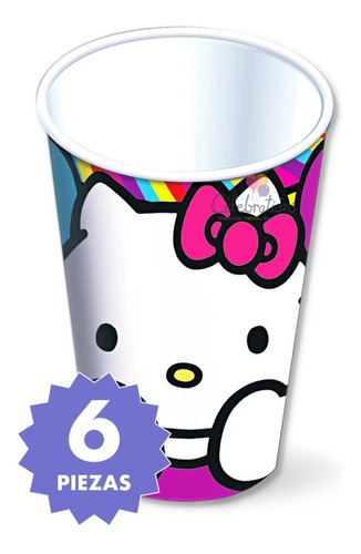 Hello Kitty Vasos Decorados Artículo Fiesta - Kit0m1