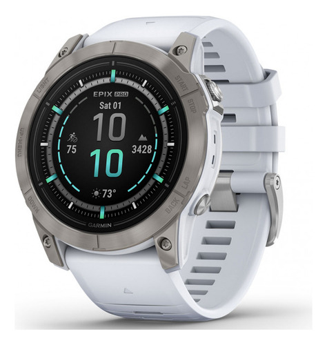 Reloj Smartwatch Epix Pro G2 Garmin 47mm Zafiro Amoled S.a Color del bisel Titanio con malla Whitestone