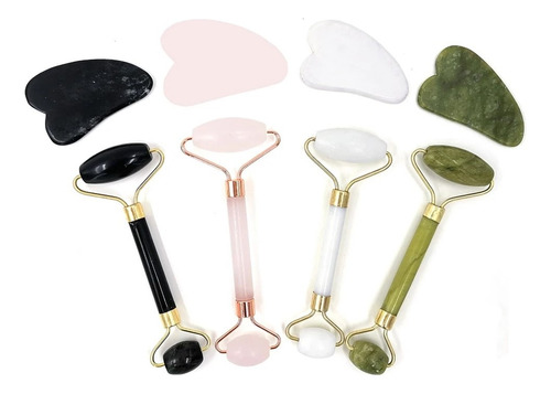Rodillo Facial + Instructivo /cuarzo /jade /masaje /belleza