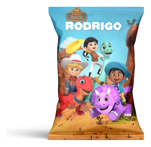  Bolsas Para Sorpresitas Chips Bags Dino Ranch X 10- K