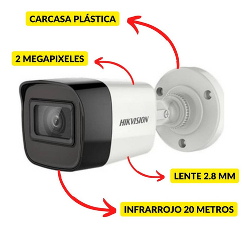 Camara Seguridad Hikvision Full Hd 1080p 16d0t-exipf Ext 2.8