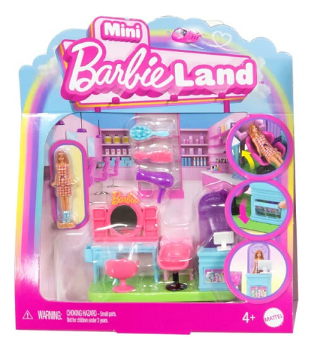 Barbie Barbieland Coleção De Mini Mundos Mattel Salao Beleza