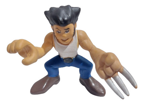 Wolverine Logan White - Marvel Super Hero Squad - Hasbro (Usado)
