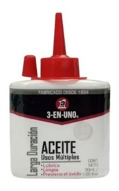 Aceite Lubricante Usos Múltiples Gotero 3 En 1  30ml