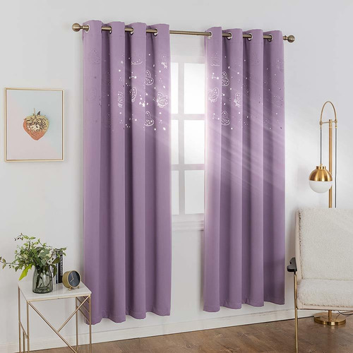 Kids Blackout Curtains Grommets 2 Panels With Cutout   ...