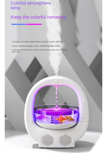Altavoz Bluetooth Humidificador De Hidratación Con Luz Led