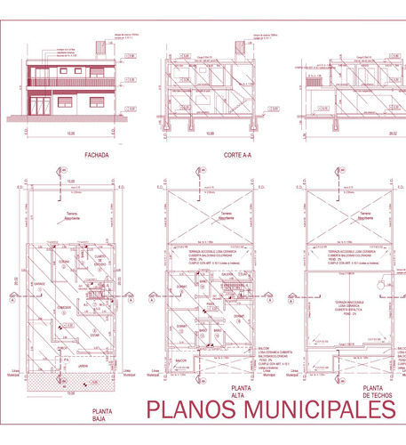 Planos Municipales,arquitecto Zona Sur.