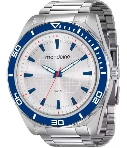 Relógio Masculino Mondaine Prata A Prova Dagua
