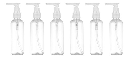 Set 6 Botella Dispensadora 100 Ml Transparente Multiuso