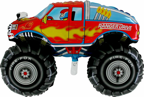 Grabo 28  Monster Truck Globo Aluminio Forma Camion Cs84