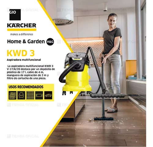 Karcher Aspirador AD 2 Sin Cable Negro